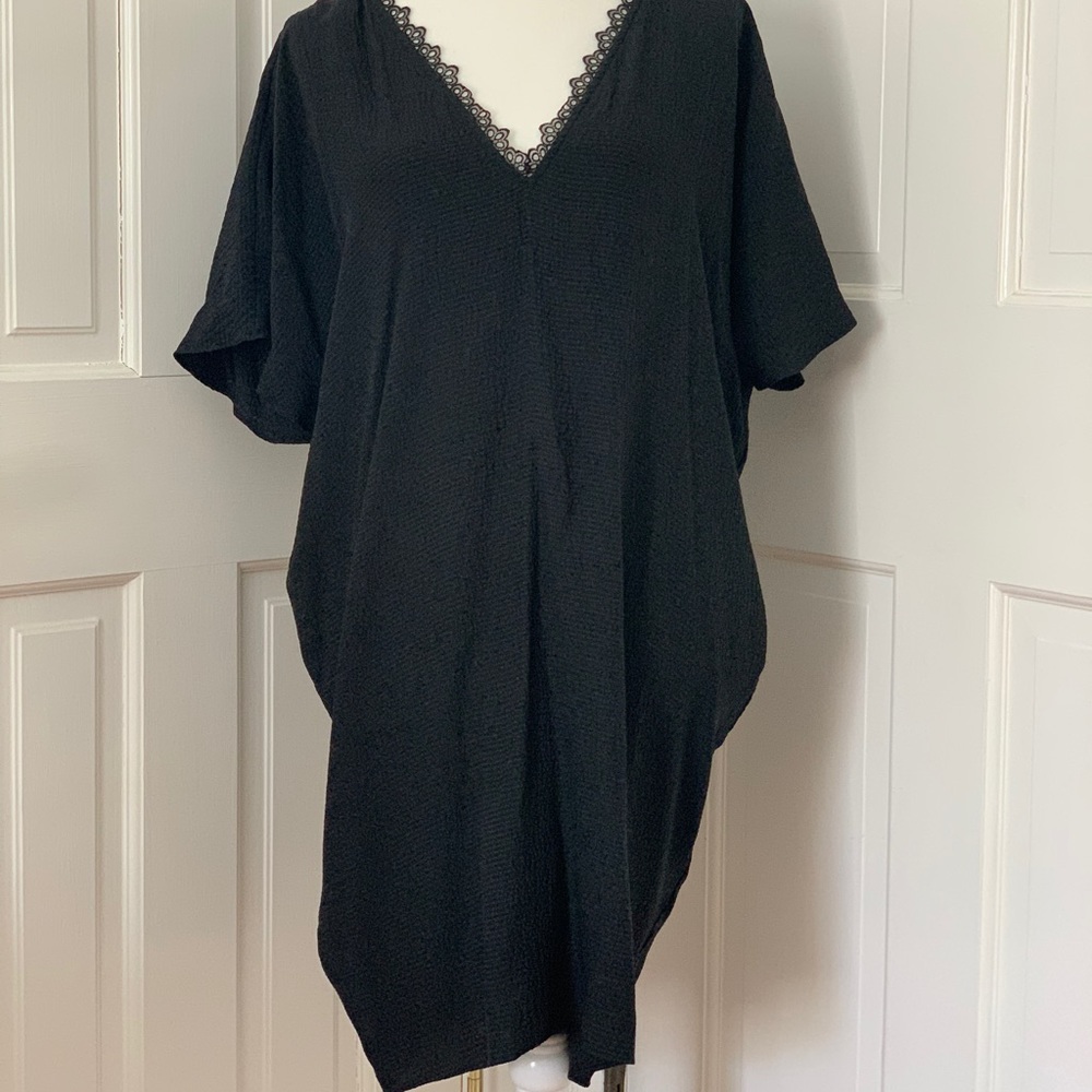 Ulla Johnson Black Silk Lace Trim Dress Size 4 – Effortless Summer Style